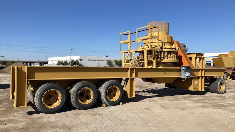 Telsmith 48S Style "D" Cone Crusher on portable chassis.