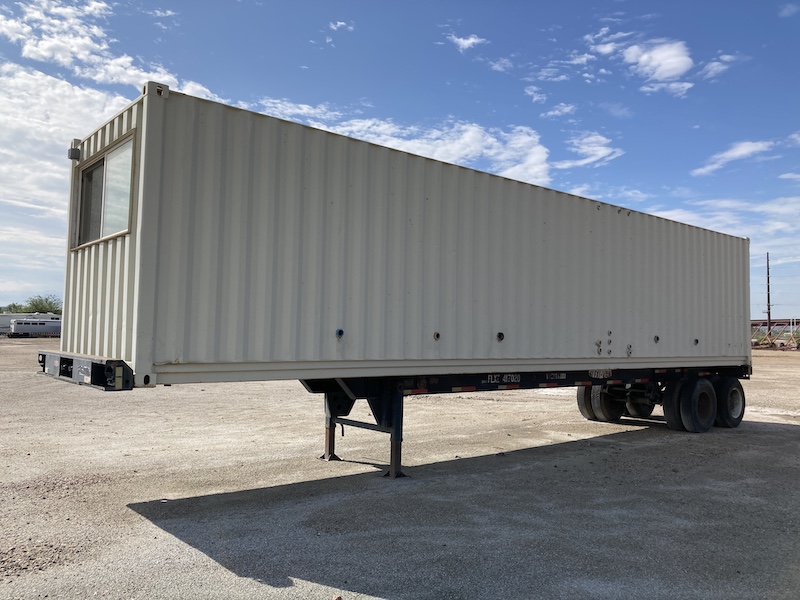 Used switchgear trailer, 8x40 container on tandem axle chassis